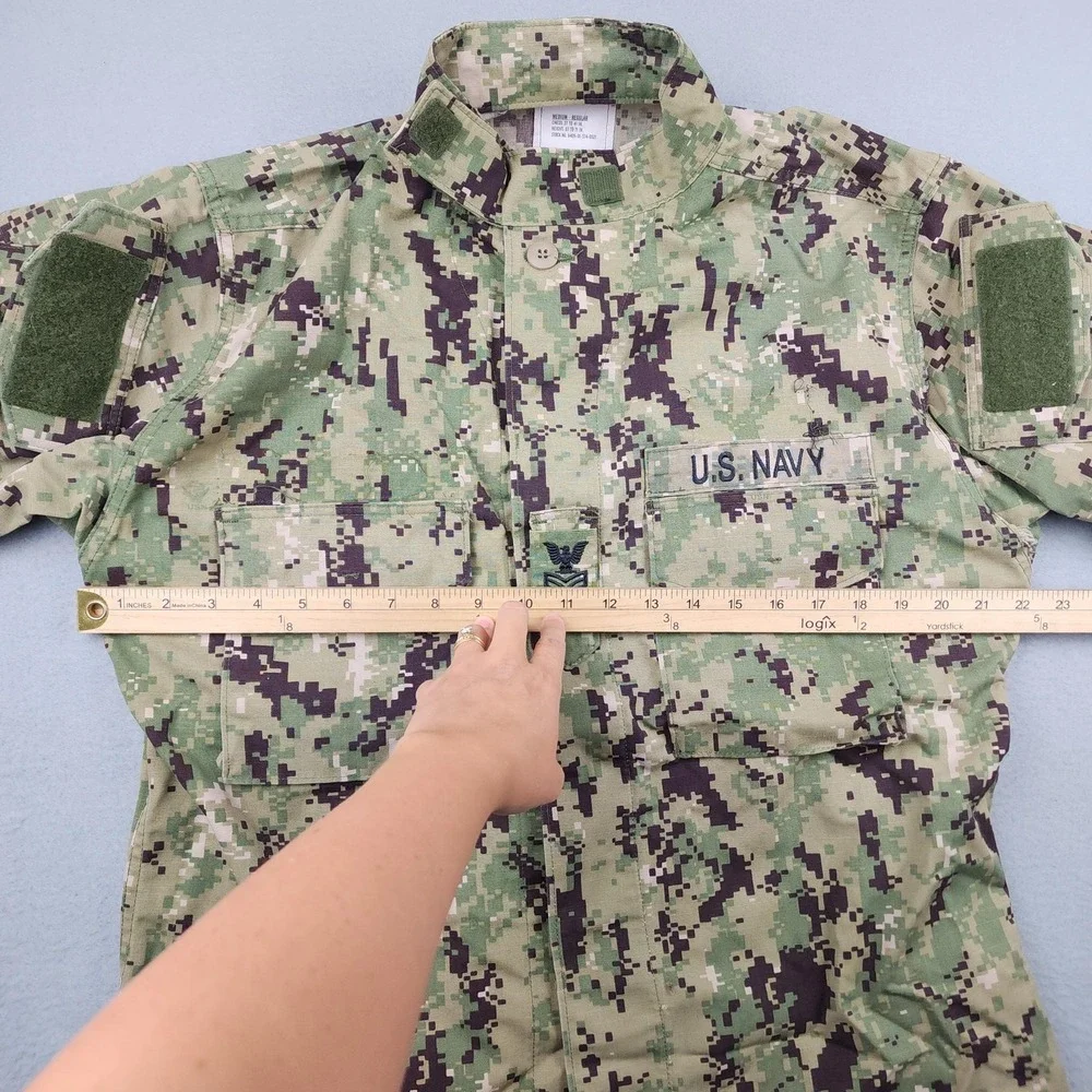 U.S Navy Blouse Medium Reg Working Uniform Type III NWU Seals Military Camo READ
